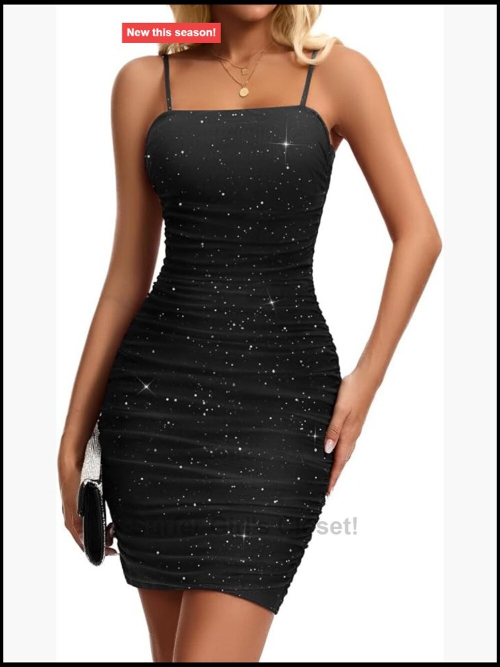 Sequin Bodycon Mini Dress Sleeveless Square Neck Club Night Out